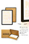 Black Wooden Framed Retro Minimalist Painting - Yellow Text Design |   Huhu2367 - Single Table Black Frame - 3