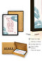 Black Wooden Framed Retro Painting - Boho Style Female Portrait - Pink |   Huhu2553 - Single Table Black Frame - 3