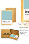 Natural Wood Framed Minimalist Abstract Painting - Eggshell Blue Tones |   Huhu2469 - 3