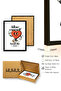 Black Wooden Framed Retro Heart Painting - Rule-Breaking Pop Art |   Huhu2267 - Single Table Black Frame - 3
