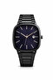 Men's Wristwatch Black Color Navy Blue Dial Calendar Sport & Classic Gift Boxed - 4