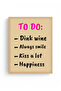 Natural Wooden Framed Retro Painting - Motivational Quote Text |   Huhu2225 - Single Table Natural Wood Frame - 2