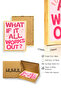 Natural Wood Framed Retro Pop Art Painting - What if It All Works Out? |   Huhu2736 - Single Table Natural Wood Frame - 3