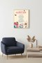 Natural Wood Framed Retro Floral Romantic Painting - Love Quotes |   Huhu2583 - Single Table Natural Wood Frame