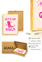 Natural Wood Framed Retro Painting - Pink Cowboy Boots Themed |   Huhu2422 - Single Table Natural Wood Frame - 3