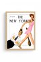 Natural Wood Framed Retro Painting - Vintage Pop Art Style |   Huhu2393 - Single Table Natural Wood Frame - 2
