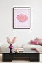Black Wood Framed Retro Seashell Painting - Pastel Tones |   Huhu2546 - Single Table Black Frame