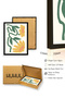 Black Wooden Framed Retro Painting - Botanical Floral Pattern Wall Art |   Huhu2540 - Single Table Black Frame - 3