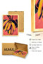 Natural Wood Framed Tropical Pattern Painting - Vibrant Tones |   Huhu1947 - Single Table Natural Wood Frame - 3