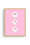 Natural Wood Framed Retro Painting - Emoticon Facial Expression |   Huhu2837 - Single Table Natural Wood Frame - 2