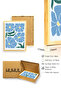 Natural Wood Framed Retro Floral Painting - Pastel Floral Pattern |   Huhu2694 - Single Table Natural Wood Frame - 3