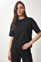 Lace Detailed Knitted Top and Bottom Set Laz0002 Black - 3
