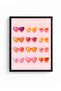 Black Wood-Trimmed Retro Pop Art Glasses - Pastel and Vibrant Shades |   Huhu2543 - Single Table Black Frame - 2