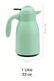 1 Lt Glass Inner Chamber Thermos - Leak-Proof Double Insulation Beach Garden Picnic Tea Water Thermos Green - 5