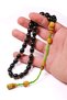Black Special Series Ottoman-Style Crimped Amber Prayer Beads for Lovers - 4