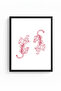Black Wooden Framed Retro Tiger Painting - Forest Animals |   Huhu2376 - Single Table Black Frame - 2