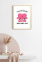 Natural Wood Framed Retro Heart-Themed Painting - Message of Moral Support |   Huhu2737 - Single Table Natural Wood Frame