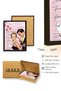 Vintage Couple Portrait Painting with Black Wooden Frame - Retro Style |   Huhu2729 - Single Table Black Frame - 3