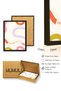 Black Wood Framed Retro Abstract Painting - Abstract Pattern in Pastel Tones |   Huhu2663 - Single Table Black Frame - 3