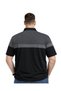 Men's Large Size Melange Black Polo Collar Short Sleeve Band T-Shirt 3Xl-4Xl-5Xl-6Xl - 2