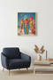 Natural Wood Framed Retro Painting - Vintage Decor |   Huhu2580 - Single Table Natural Wood Frame