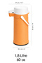 1.8 Lt Glass Inner Chamber Thermos - Portable Seaside Picnic Tea Water Thermos with Handle Orange - 6