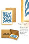 Natural Wood Framed Retro Leaves Painting - Tropical Botanical Pattern |   Huhu2441 - 3