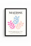 Natural Wood Framed Retro Leaf Pattern Painting - Pastel Tones |   Huhu2434 - 2
