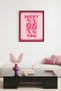 Black Wood Framed Retro Pop Art Painting - Lucky You Woman Illustration |   Huhu2681 - Single Table Black Frame