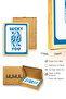 Natural Wood Framed Retro Painting - Pop Art Lucky Card Pattern |   Huhu2684 - Single Table Natural Wood Frame - 3