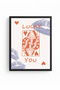 Black Wooden Framed Retro Portrait Painting - Lucky You Theme |   Huhu2563 - Single Table Black Frame - 2