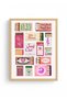 Natural Wood Framed Retro Painting - Vintage and Classic Decorative Print |   Huhu2086 - Single Table Natural Wood Frame - 2