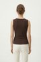 Bitter Brown Zero Sleeve Blouse with Accessories 2303 - 3
