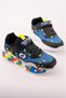 Colorful Block Sole Children's Sneaker Sports Shoes with Velcro and Laces