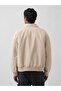 Erkek Krem Canvas Bomber Ceket - 6