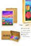 Natural Wood Framed Sunset Floral Painting - Vibrant Shades |   Huhu1930 - Single Table Natural Wood Frame - 3