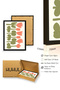 Natural Wood Framed Retro Floral Painting - Pastel Spring Pattern |   Huhu2554 - 3