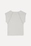 Women's Ecru Stitched Detailed Fitted V-Neck T-Shirt - 2