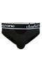 Men's Black Open Front Slip Underpants