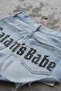 Blue Satan's Babe Stoned Y2K Mini Shorts - 2