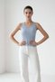 Baby Blue Sleeveless Crew Neck Knitwear - 4
