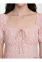 Nevavm A-Line Floral Balloon Sleeve Dress with a Difference - 3