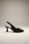 Marzella Black Low Thin Heel Ankle Strap Leather Closed Women's Shoes