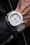 Men's Wristwatch Premium Silver Color White Dial Sport & Classic Gift Boxed - 2