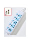 Multi-Purpose 4 Way Electrical Power Strip with 2 USB Ports and 4 Sockets, 2-Meter Extension Cord
