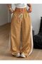 Yellow Plaid Detail Double Striped Y2K Style Trousers Tracksuit - 4