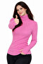 Candy Pink Turtleneck Body Sweater with Finger Detail - 7