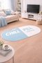 Sdt Blue and White Tablet Form “Chill Pill” Woven Base Decorative Carpet Sdt694 - 2