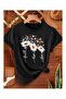 3 Daisy Printed Oversize T-Shirt / T-Shirt