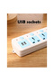 Multi-Purpose 4 Way Electrical Power Strip with 2 USB Ports and 4 Sockets, 2-Meter Extension Cord - 3